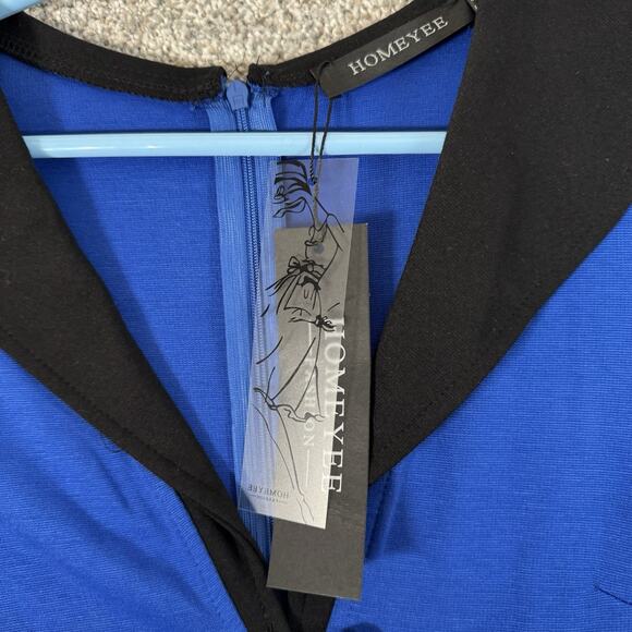 Homeyee Midi Dress 8 Retro 50s Pinup Office Classy Elegant Rockabilly Wiggle - Picture 4 of 15